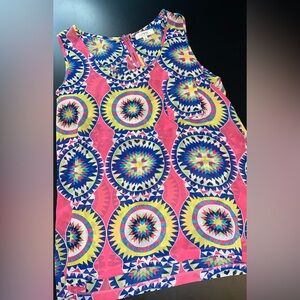 Umgee Starburst Sheer Sleeveless Back Zipped Top Size Large EUC